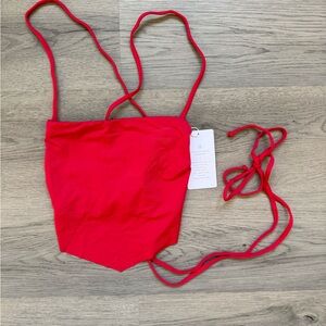 Toluca x Vitality Bandana Scarlett Red Bikini Top M/L